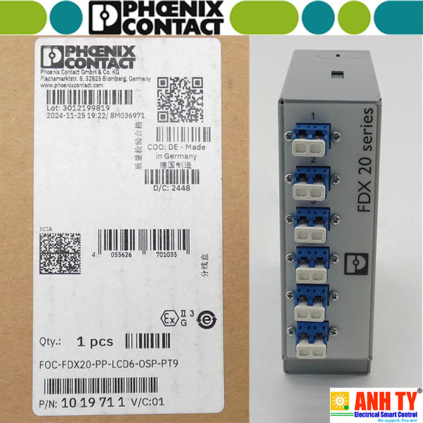 Hộp nối cáp quang Phoenix Contact FOC-FDX20-PP-LCD6-OSP-PT9 - 1019711